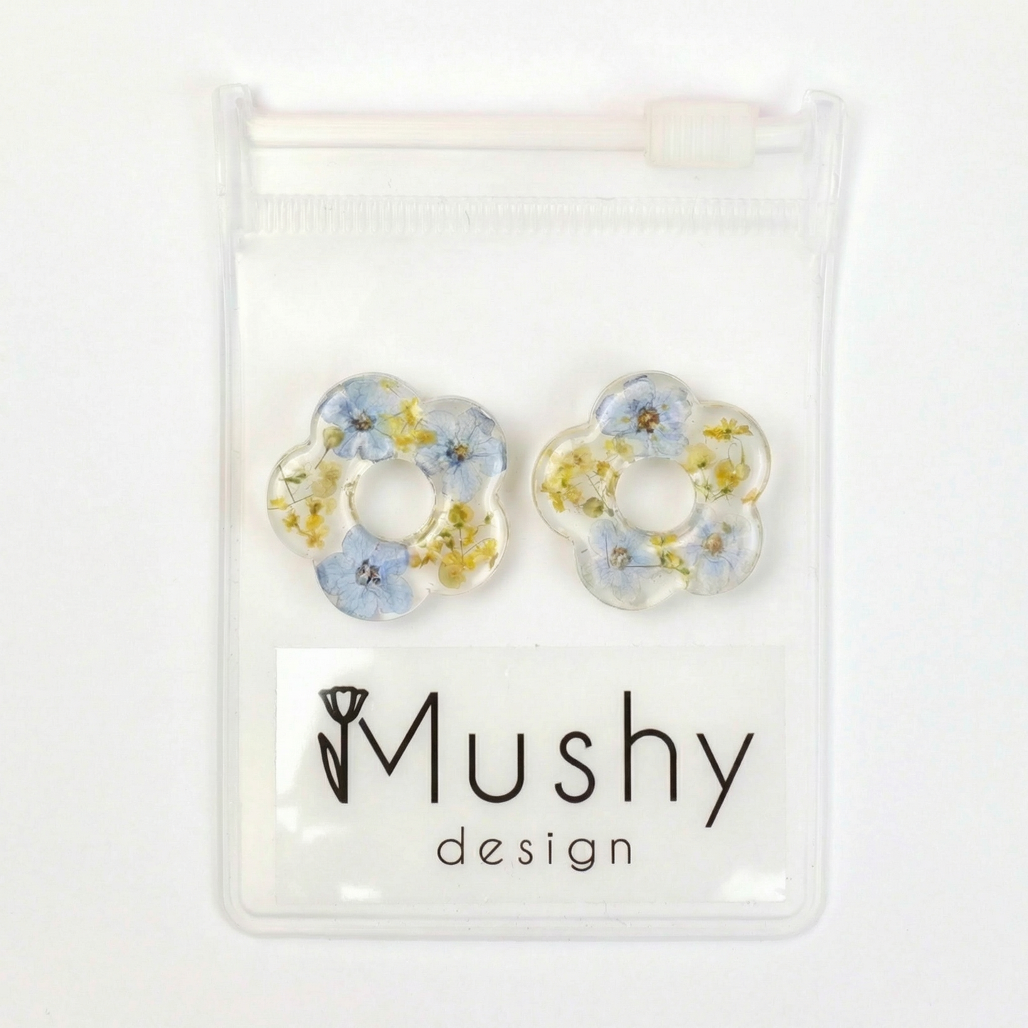 Ciondoli INTERCAMBIABILI per orecchini BLOOM - fiore Nontiscordardimé