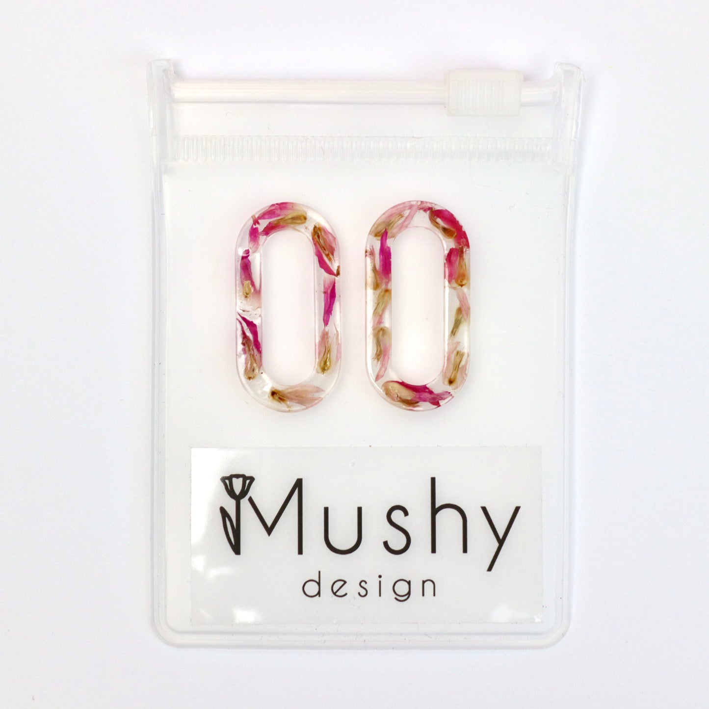 Ciondoli INTERCAMBIABILI per orecchini Catena - fiore Trifoglio in resina