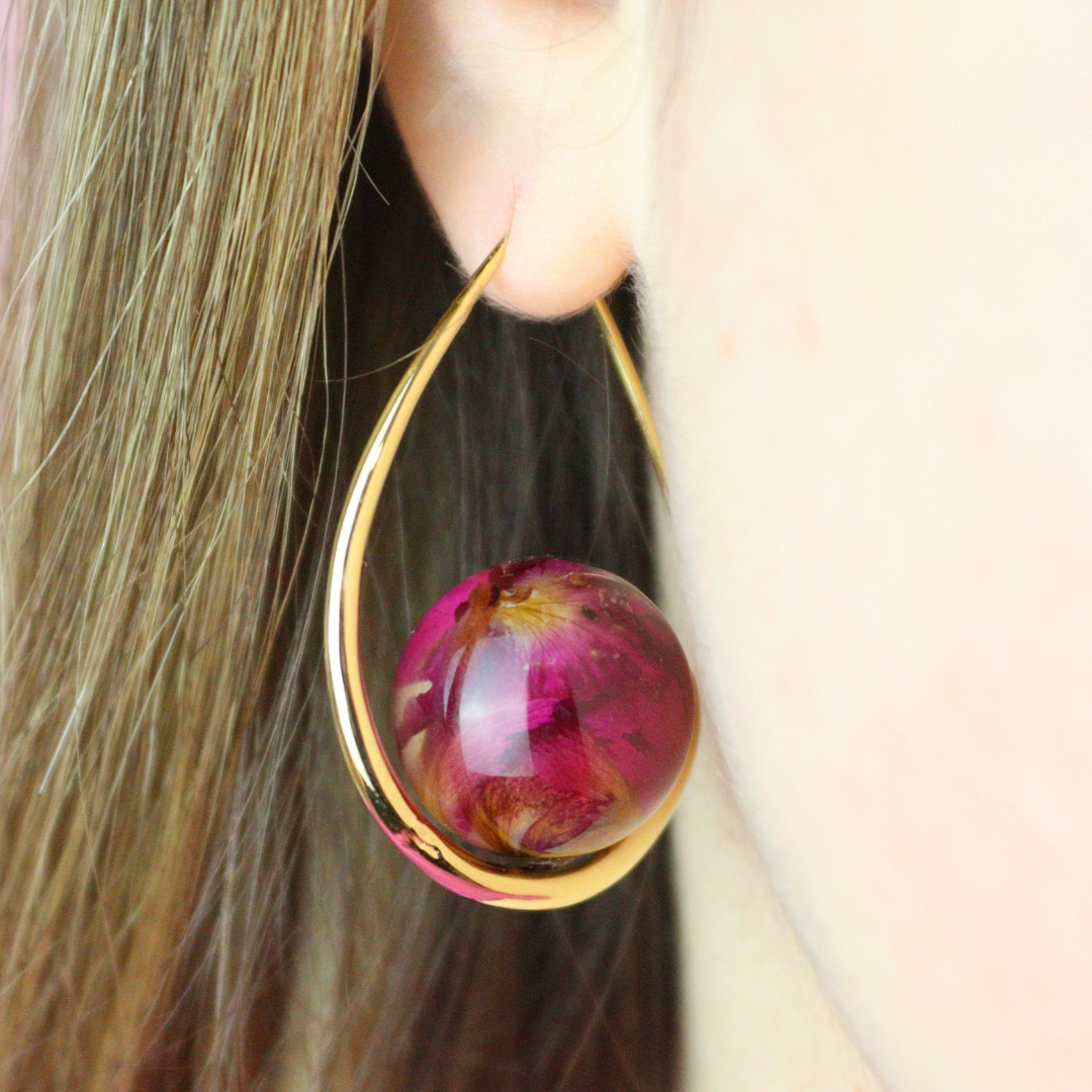 Philip Jones Orecchini A Sfera Placcati Oro Rosa - 6mm, Ipoallergenici, Confezione Regalo In Velluto