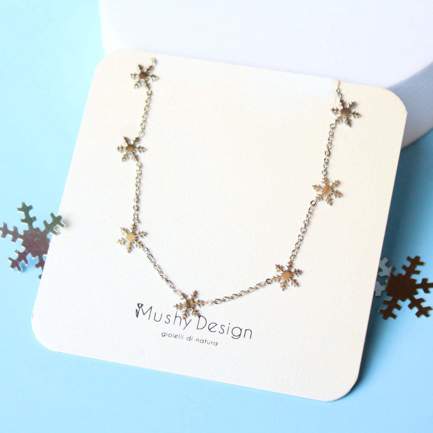 Collana regolabile NEVE in acciaio inox