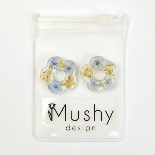 Ciondoli INTERCAMBIABILI per orecchini BLOOM - fiore Nontiscordardimé